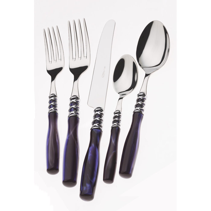 Bugatti Italy Arianna 5 Piece 18/10 Stainless Steel Flatware Set